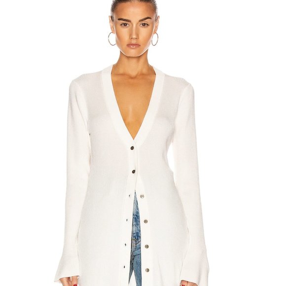 L'AGENCE Sweaters - L'AGENCE White Cardigan